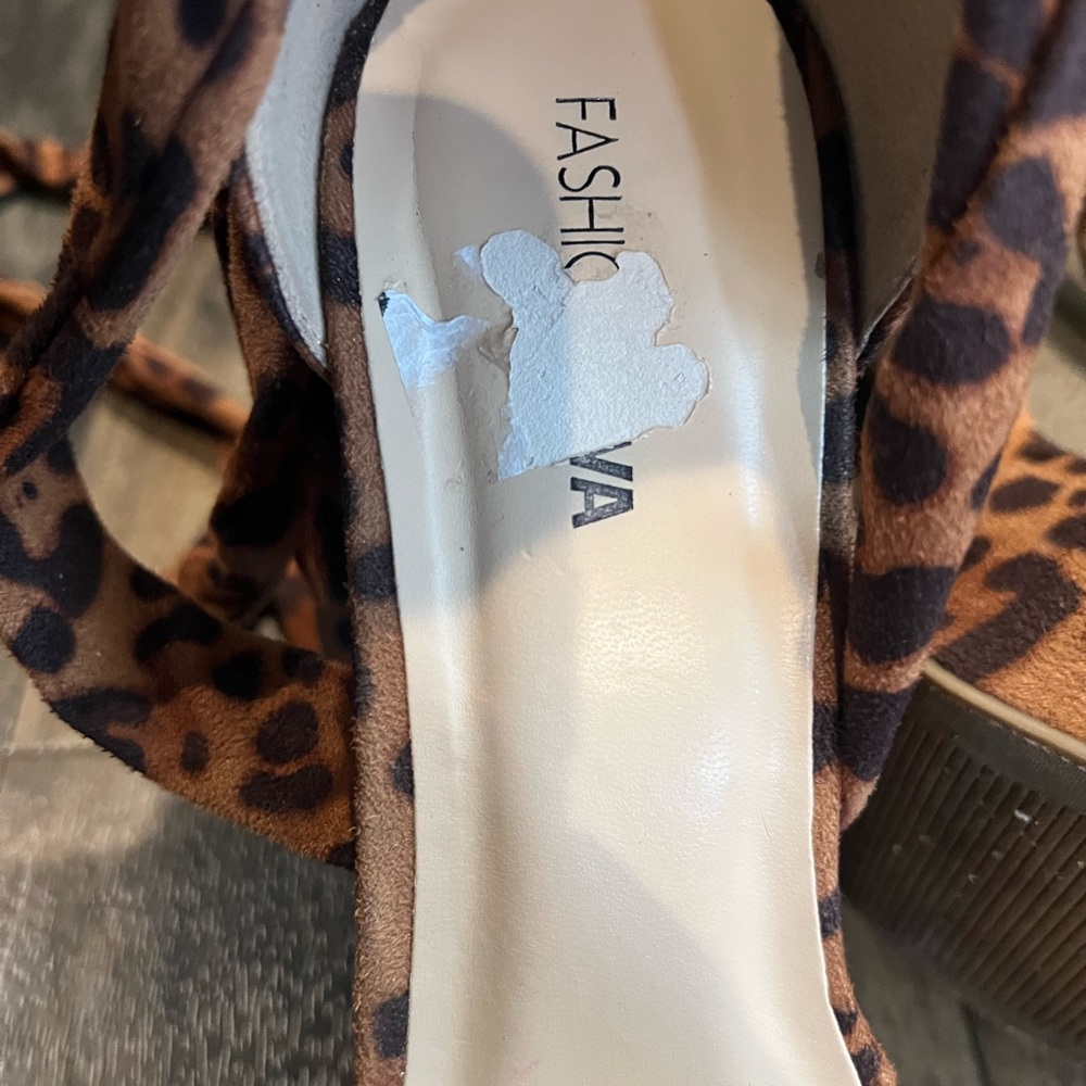 Fashion Nova Brown Leopard Heels - Picture 4 of 5
